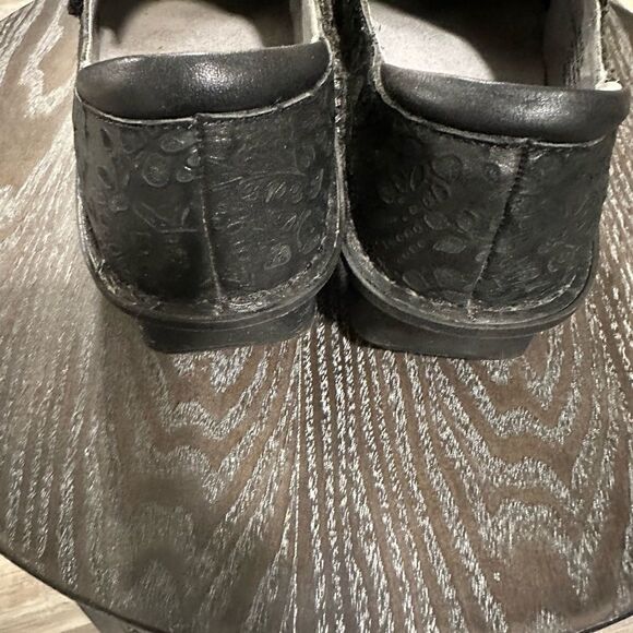 Alegria Den 435 Women's Black Embossed Leather Neoprene Comfort Shoes Clog - Picture 5 of 8